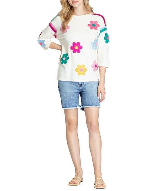 APNY Denim Mid Rise Shorts Product Image