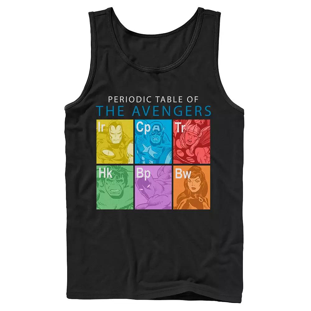 Men's Marvel The Avengers Periodic Table Box Up Tank Top,  Product Image