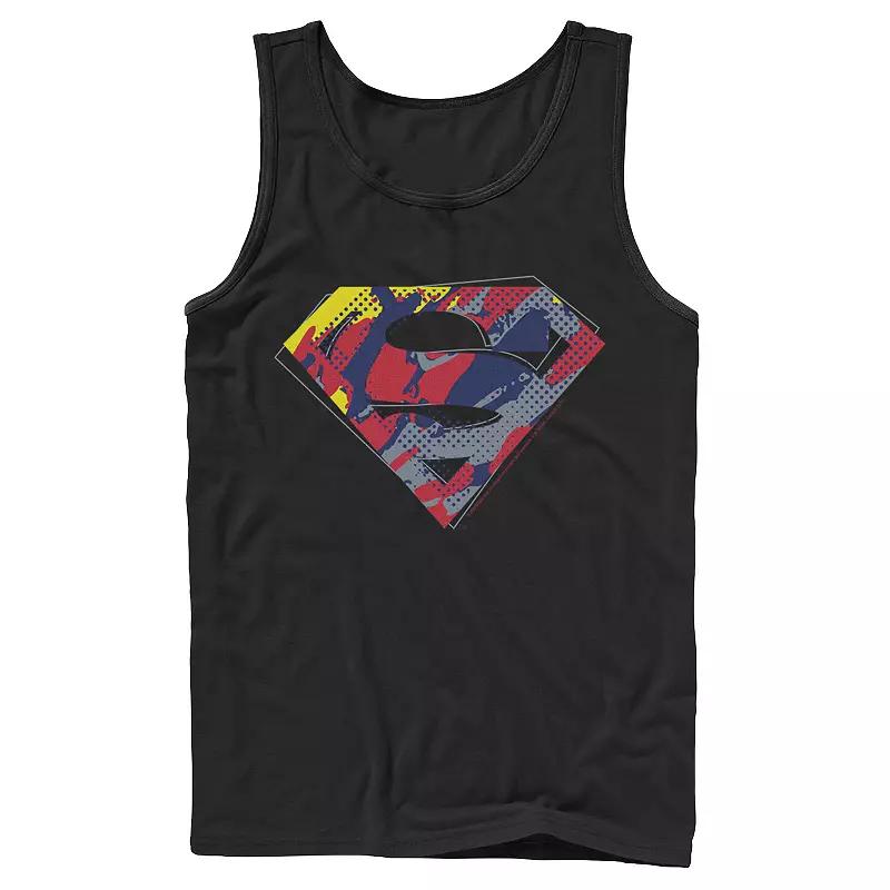 Men's DC Comics Superman Colored Pop Art Chest Logo Tank Top,  Product Image