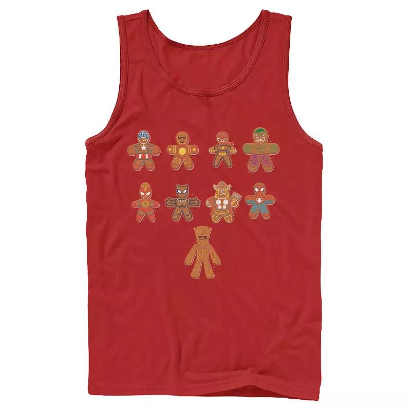Men's Marvel Avengers Gingerbread Cookie Line Up Tank Top, Boy's,  Product Image