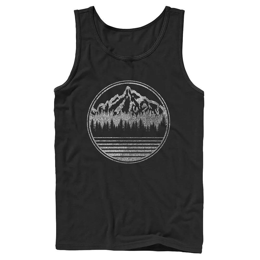 Men's Jurassic Park Neon Gradient Scene Tank Top,  Product Image