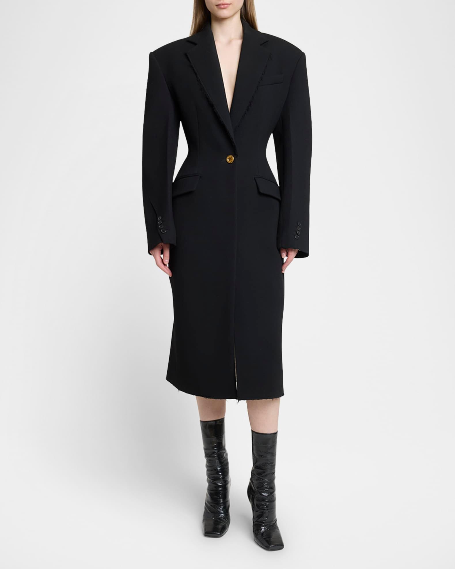 Wool-Blend Cocoon Coat Product Image