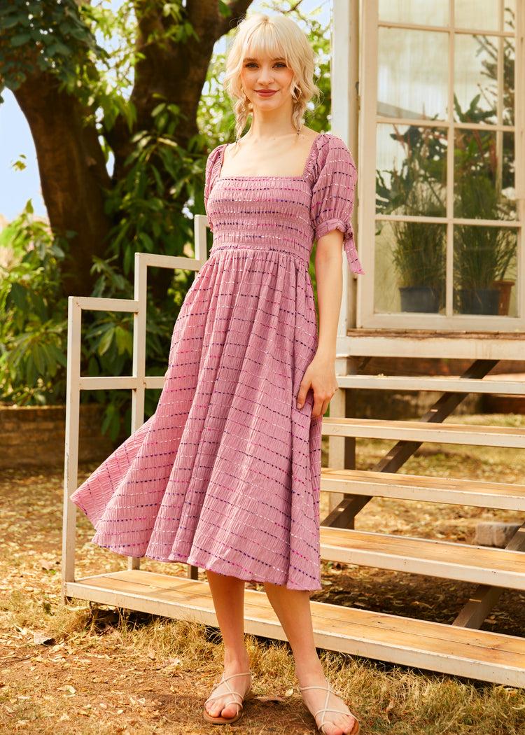 Lavender Daydream Midi Dress Product Image