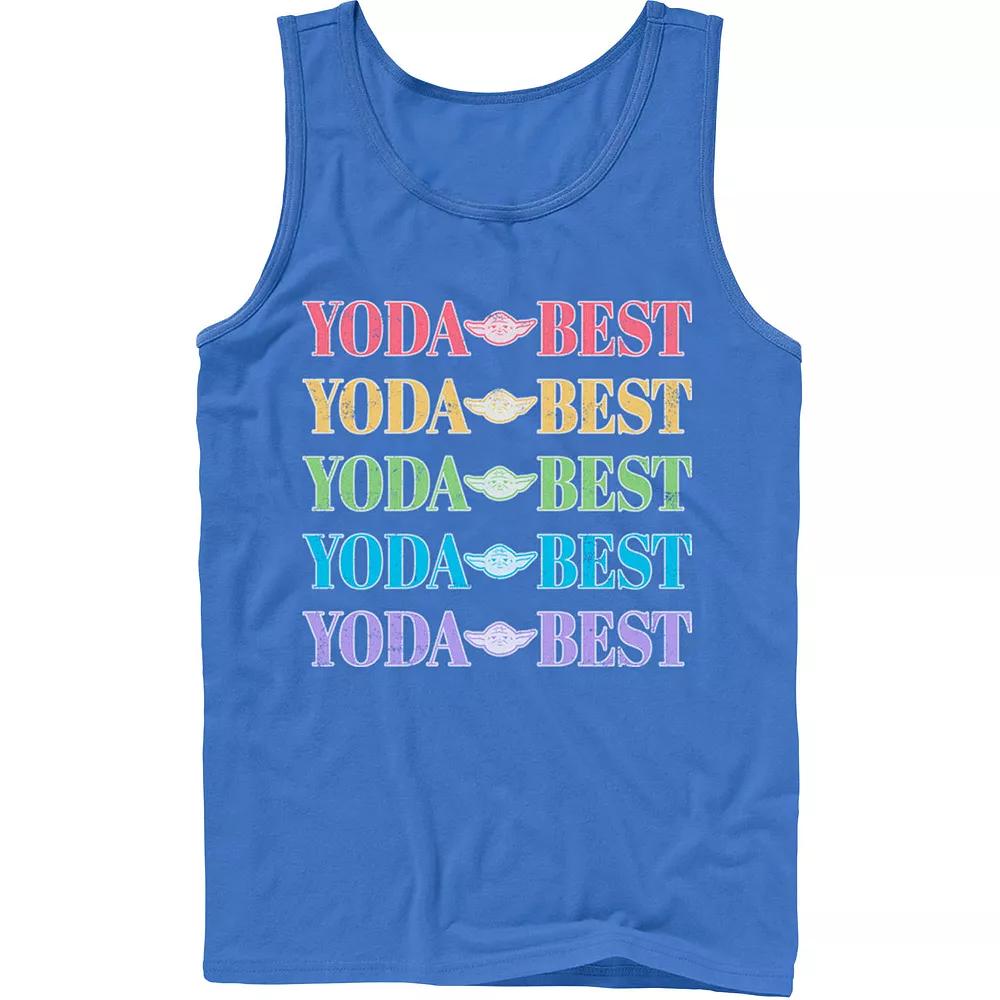 Men's Star Wars Cursive Cheetah Fill Logo Tank Top,  Product Image