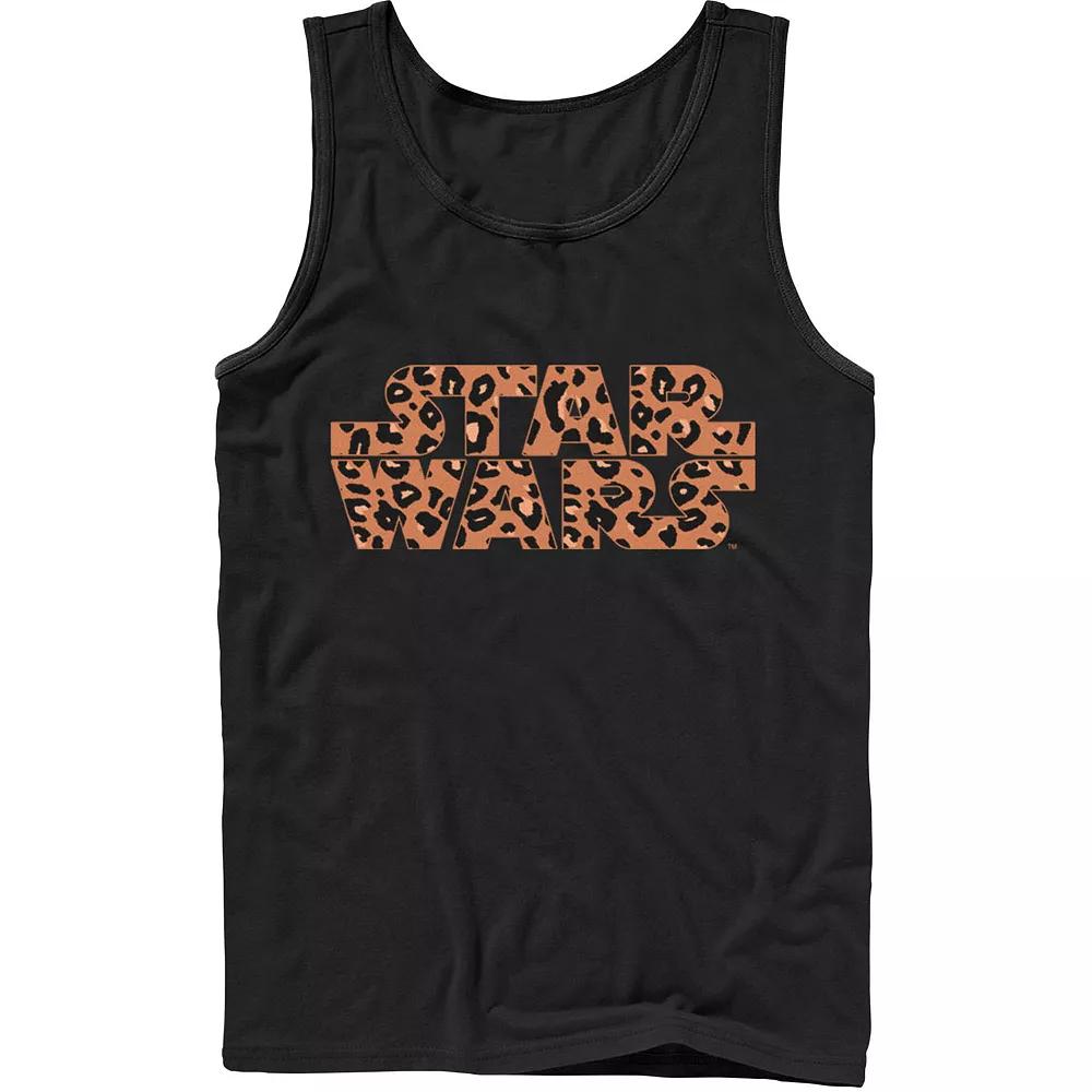 Men's Star Wars Basic Logo Cheetah Print Fill Tank Top,  Product Image