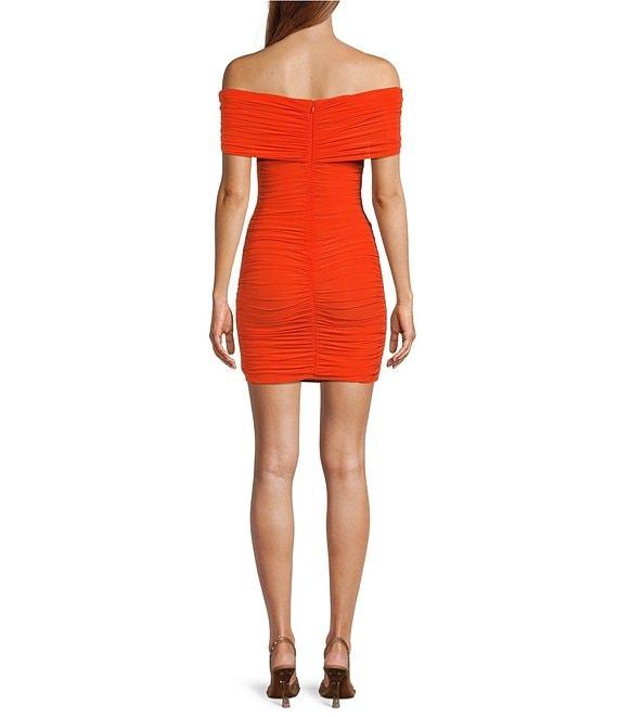 RONNY KOBO Vaughn Knit Jersey Off-the-Shoulder Bodycon Mini Dress Product Image