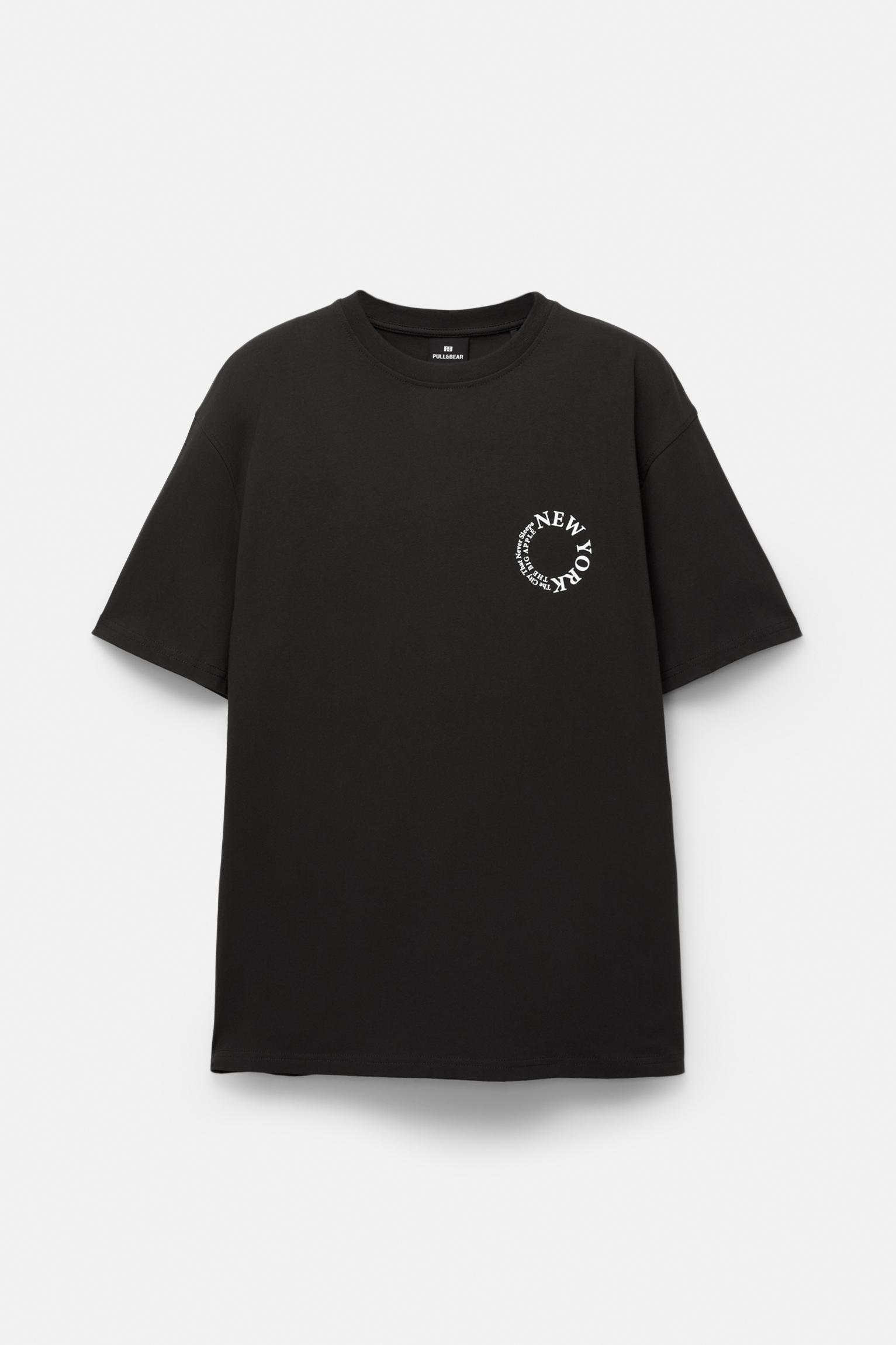 Black New York graphic T-shirt Product Image