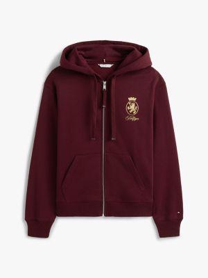 Gold Crest Logo Zip Hoodie Product Image