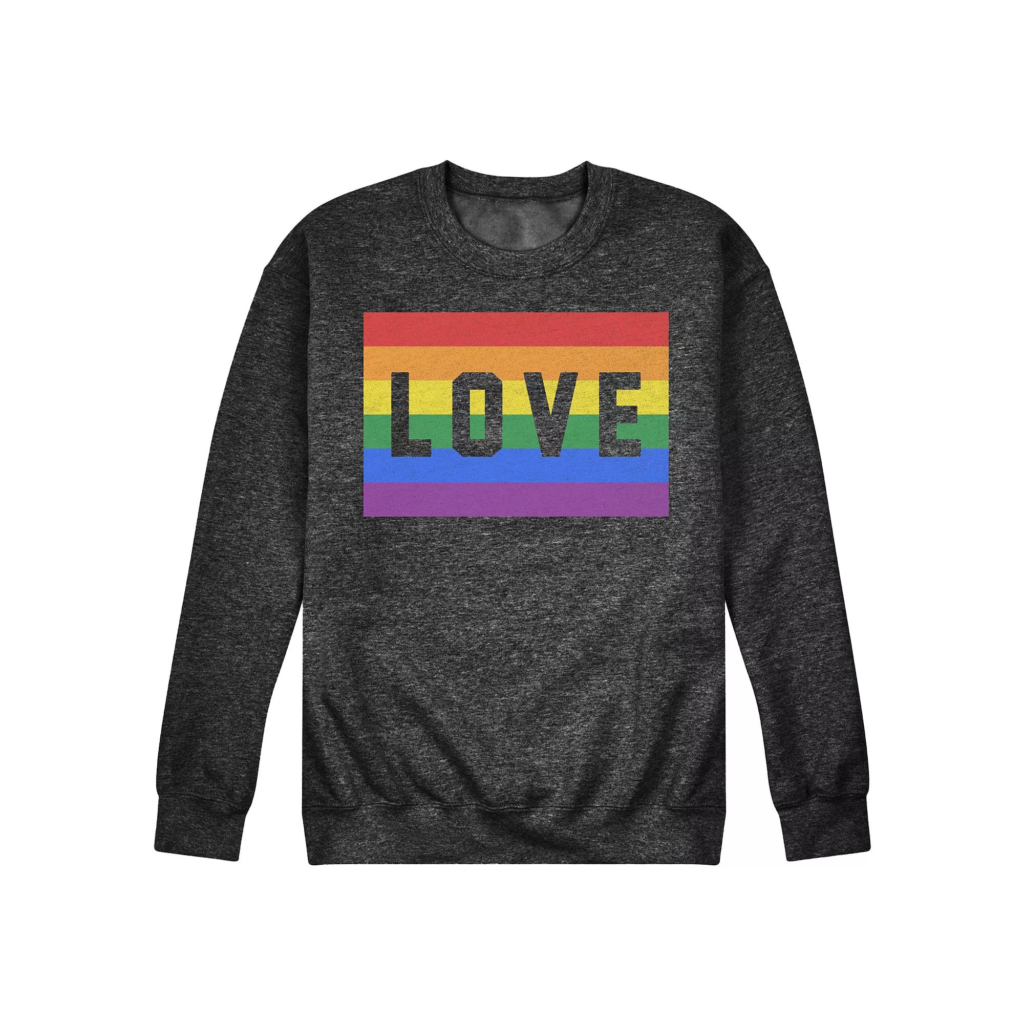 Men's Love Flag Fleece Sweatshirt,  Product Image