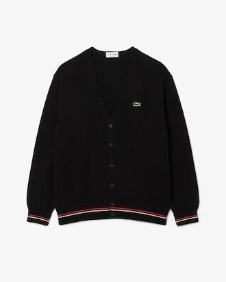 Men's Relaxed Fit Stripe Detail Cotton Cardigan Product Image