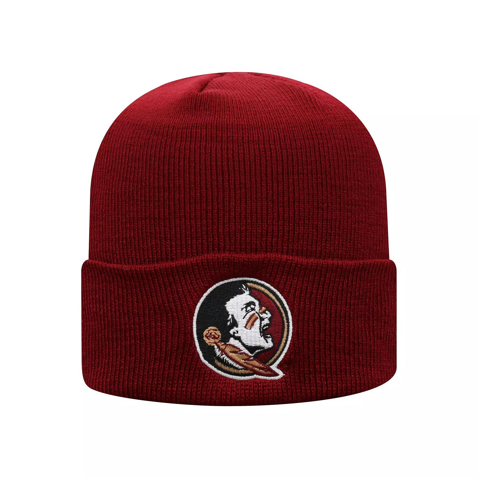 Mens Top of the World Garnet Florida State Seminoles Logo Cuffed Knit Hat Product Image