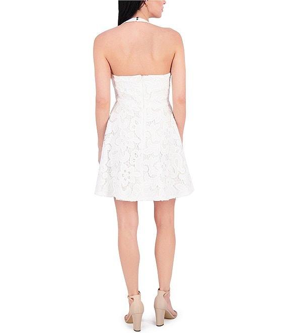 SIENA Lace V-Neck Sleeveless A-Line Mini Dress Product Image
