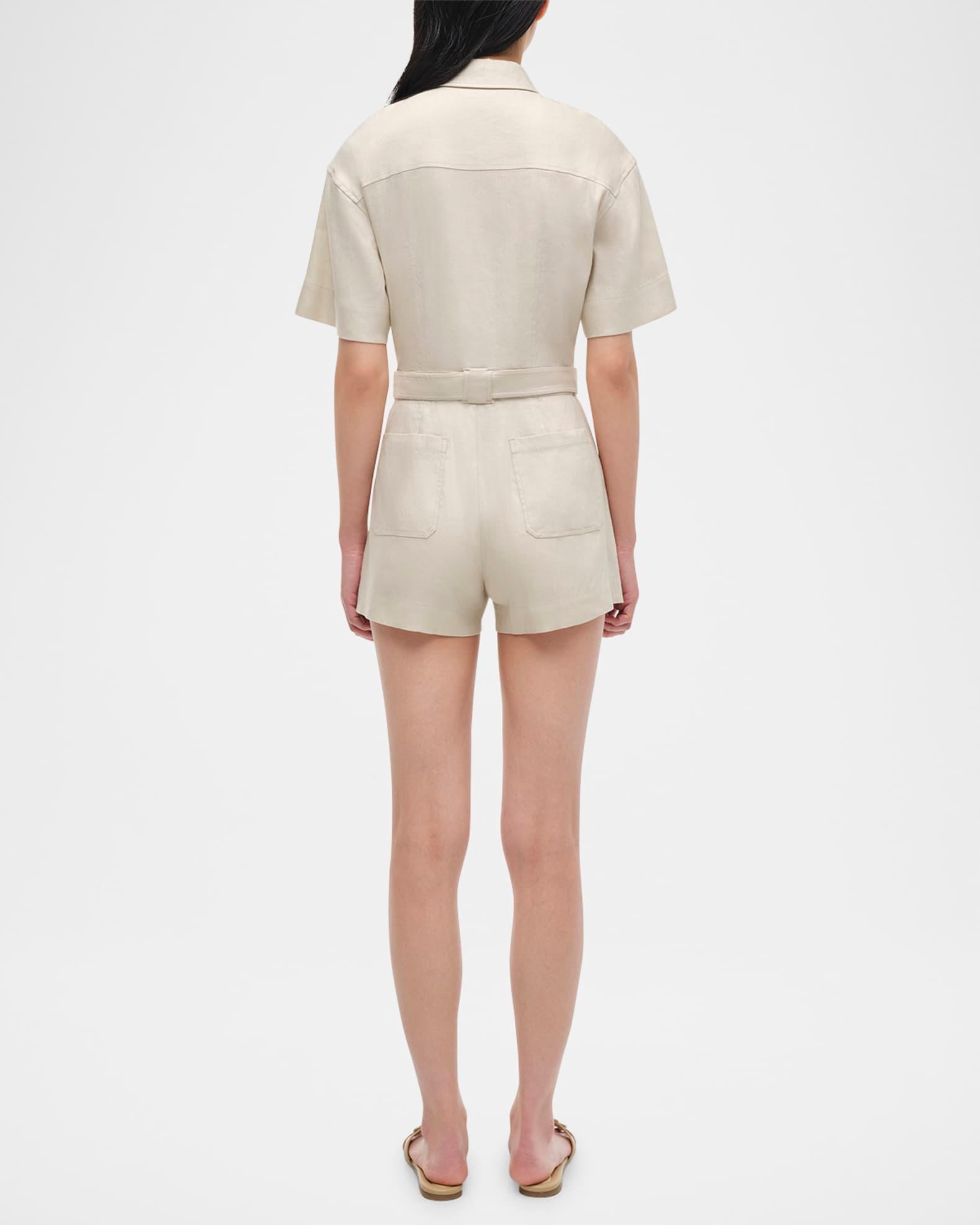 Aspen Belted Short-Sleeve Romper Product Image