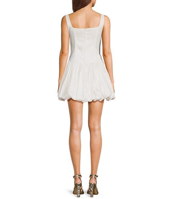 B. Darlin Wide Strap Square Neck Bubble Dress Product Image
