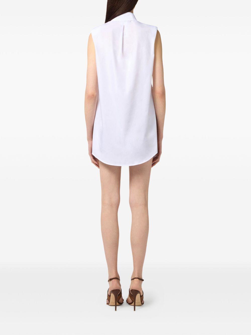 logo-perforated shirt dress Product Image