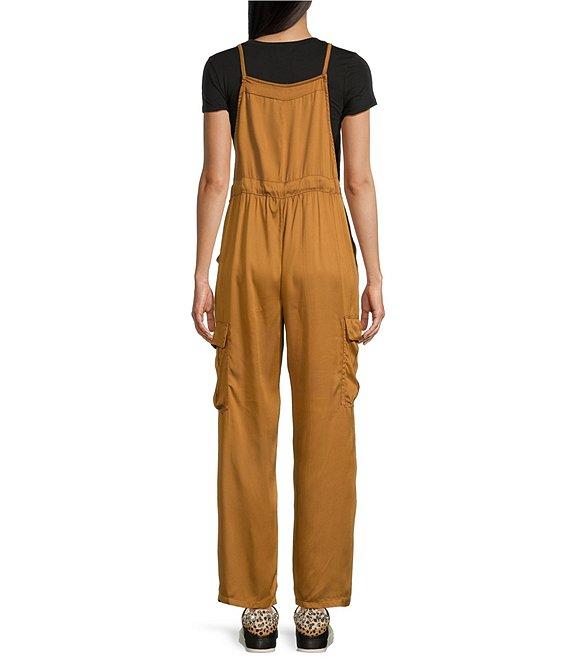 Angie Overall With Tie Waist And Pockets Jumpsuit Product Image