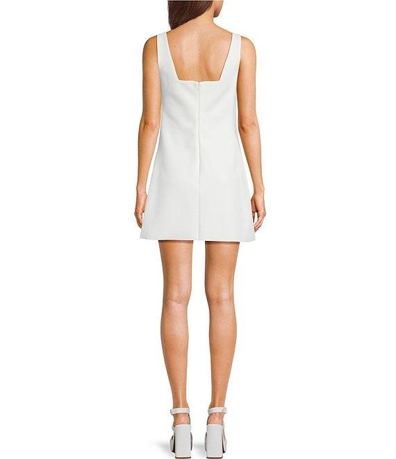 Angie Eyelet Tie Front Lace Trim Tiered Dress Product Image