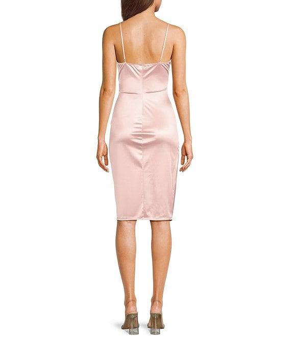 Honey and Rosie Center-Slit Midi Wrap Dress Product Image