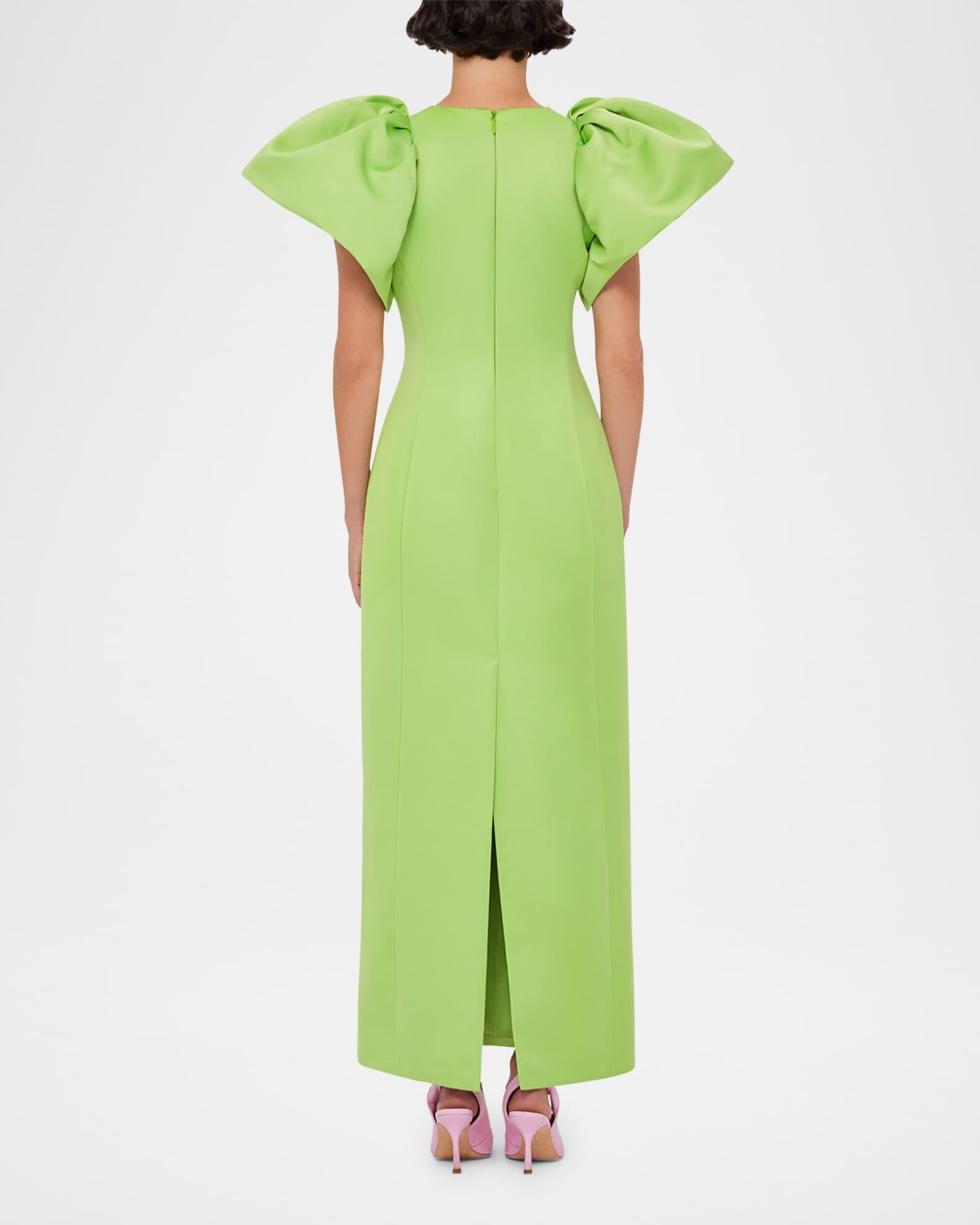 Lucinda Floral Sequin Puff-Sleeve Maxi Dress Product Image