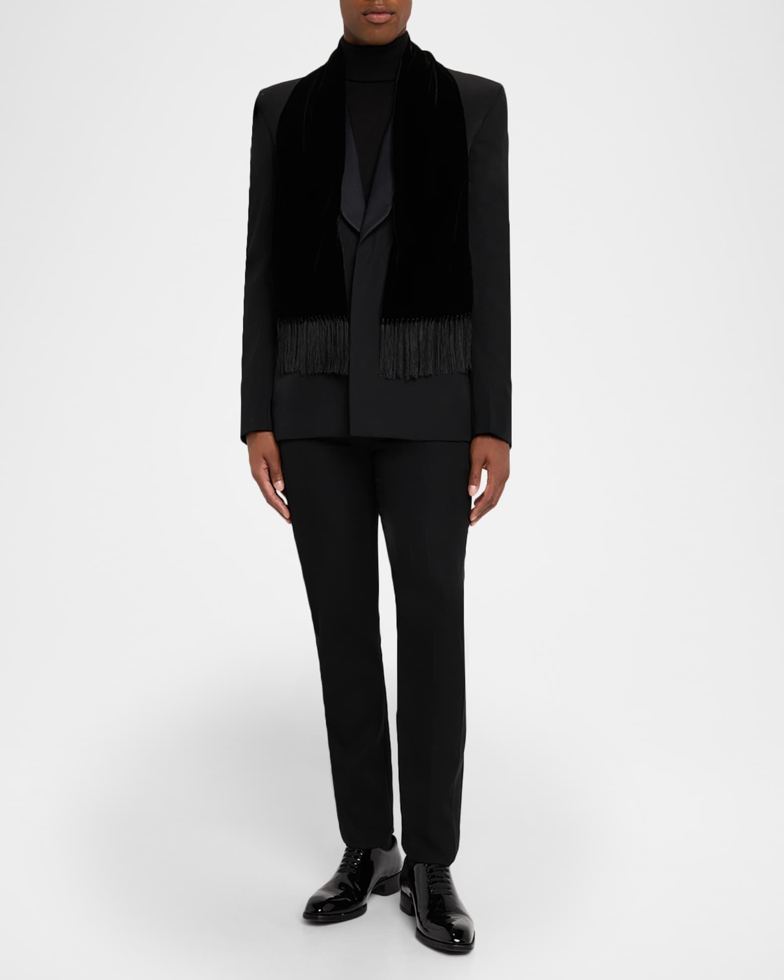 Men's Viscose and Velvet Evening Scarf Product Image