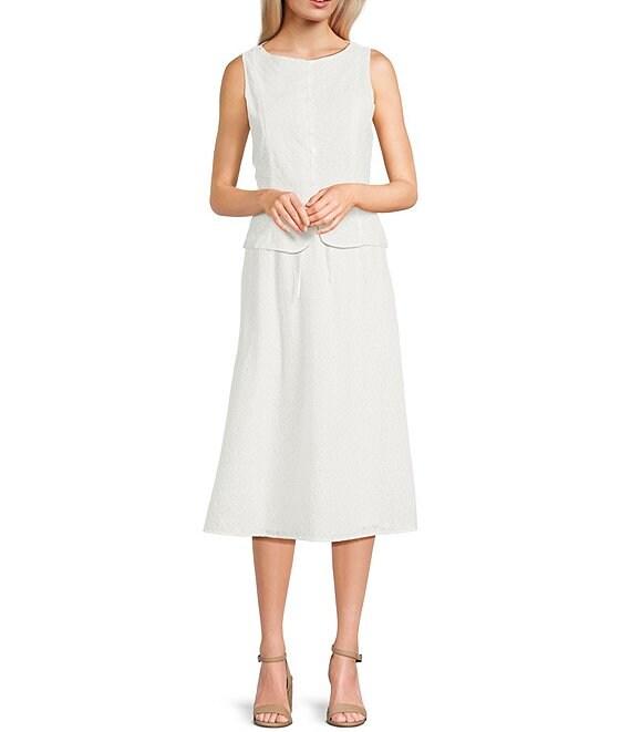 Sadie & Sage Eyelet Drawstring Waist Midi Skirt Product Image