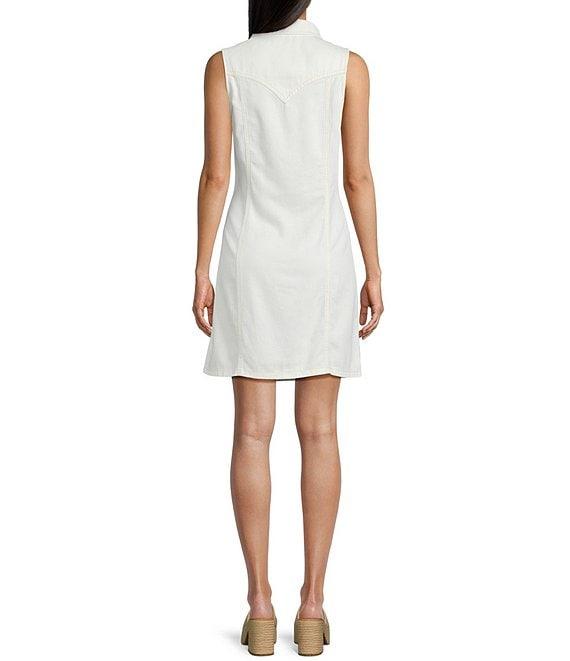 Wrangler® Sleeveless Denim A-Line Dress Product Image