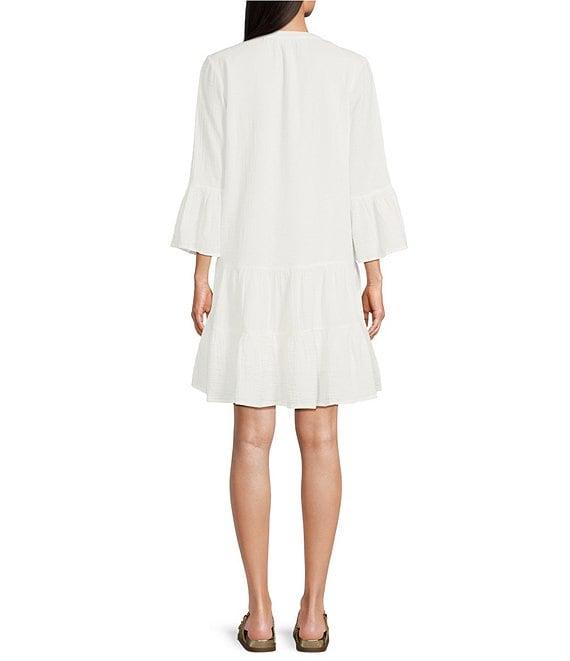 Faherty Dream Organic Cotton Gauze Tiered Kasey Dress Product Image