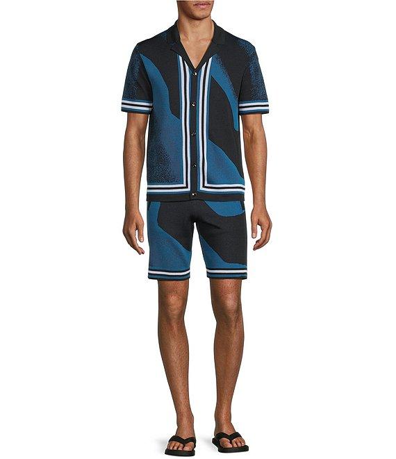 Murano Big & Tall Interdimensional Collection Jacquard Short Sleeve Camp Shirt Product Image