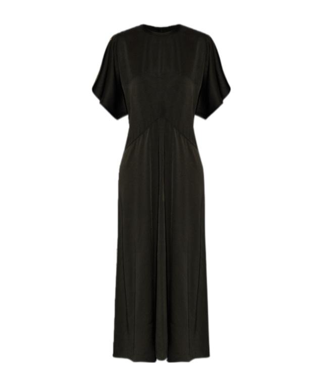 ISABEL MARANT Maxi Dress With Draped Sleeves And Fitted Waistline In Black Product Image