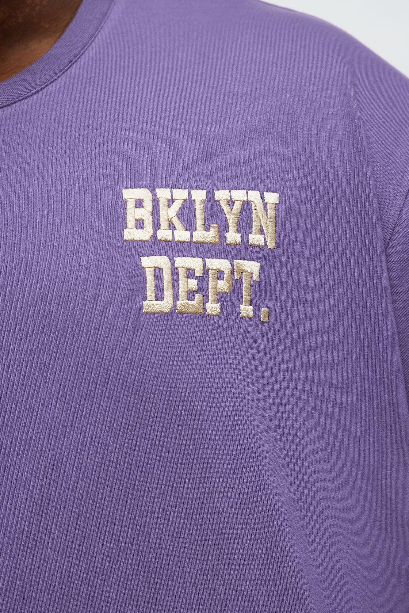 Short Sleeve Blessed Puff Print Tee - Purple Male Product Image