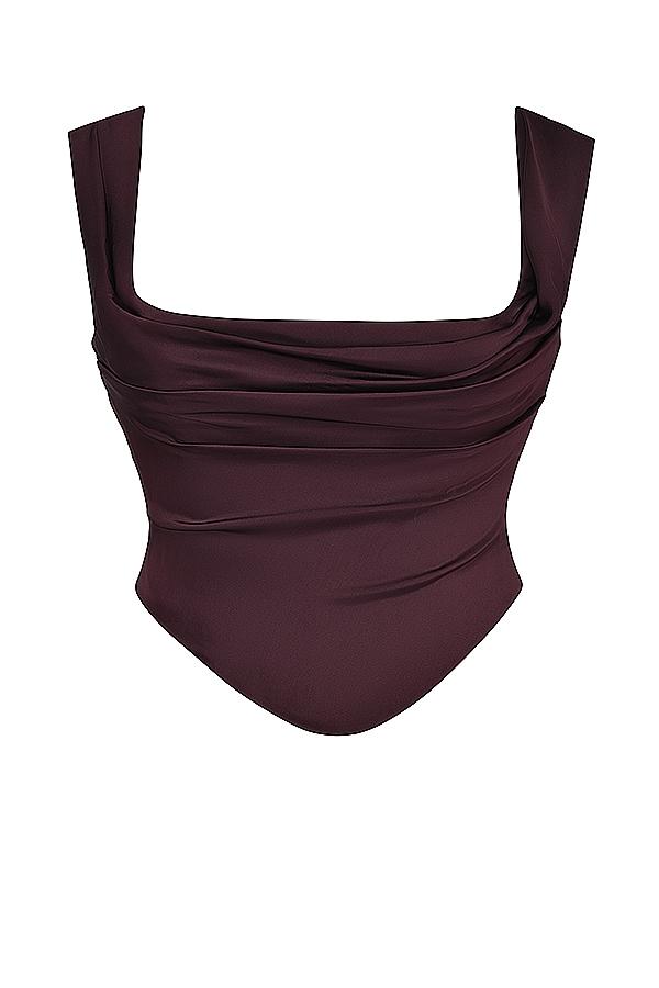 Una  rich brown corset - sale Product Image