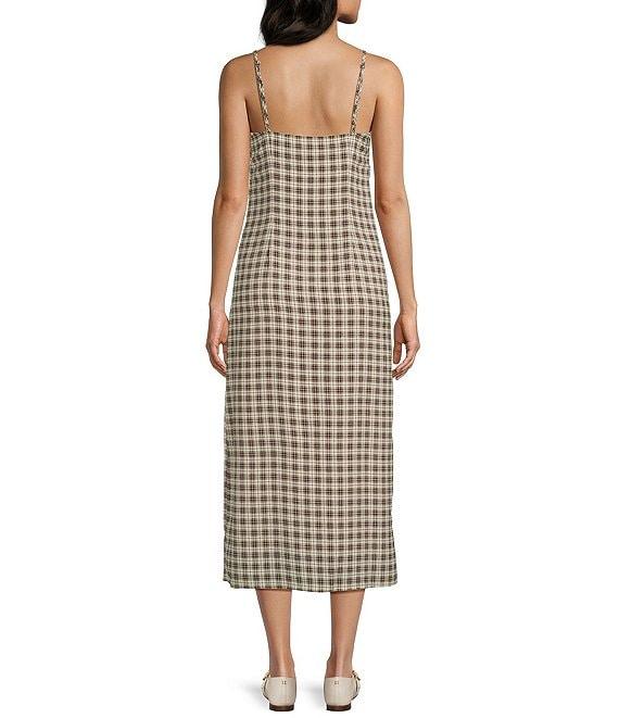 Things Between Sleeveless Plaid Midi Dress Product Image