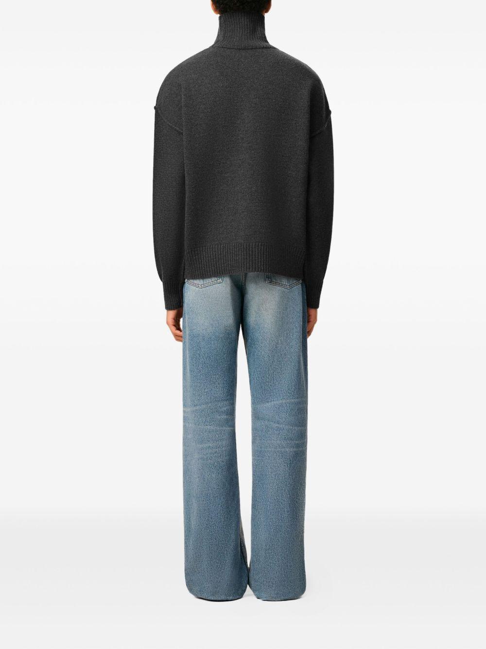 Ami De Coeur heart-intarsia roll-neck sweater Product Image