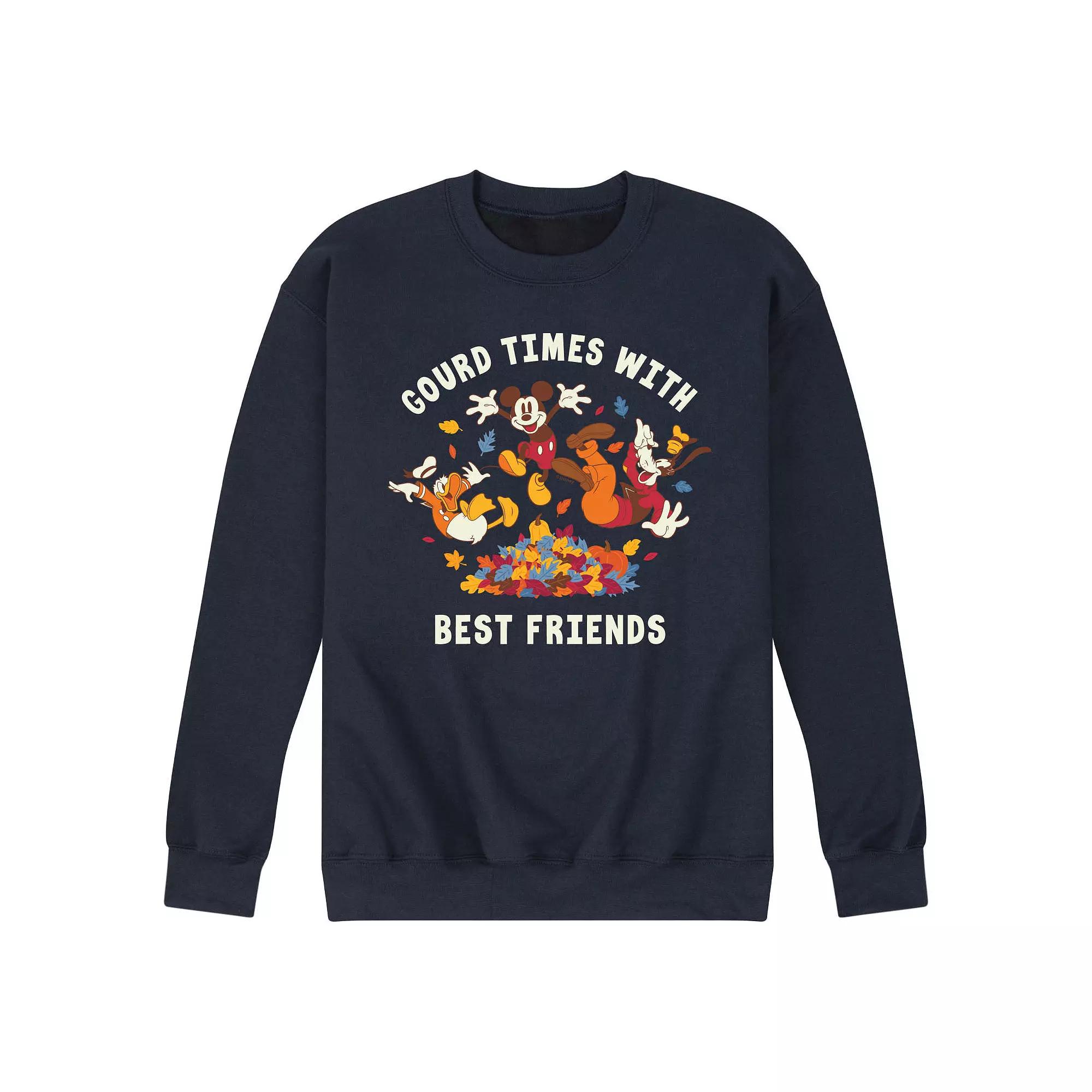 Disney's Mickey Mouse & Friends Men's Gourd Times With Best Friends Fleece Sweatshirt,  Product Image