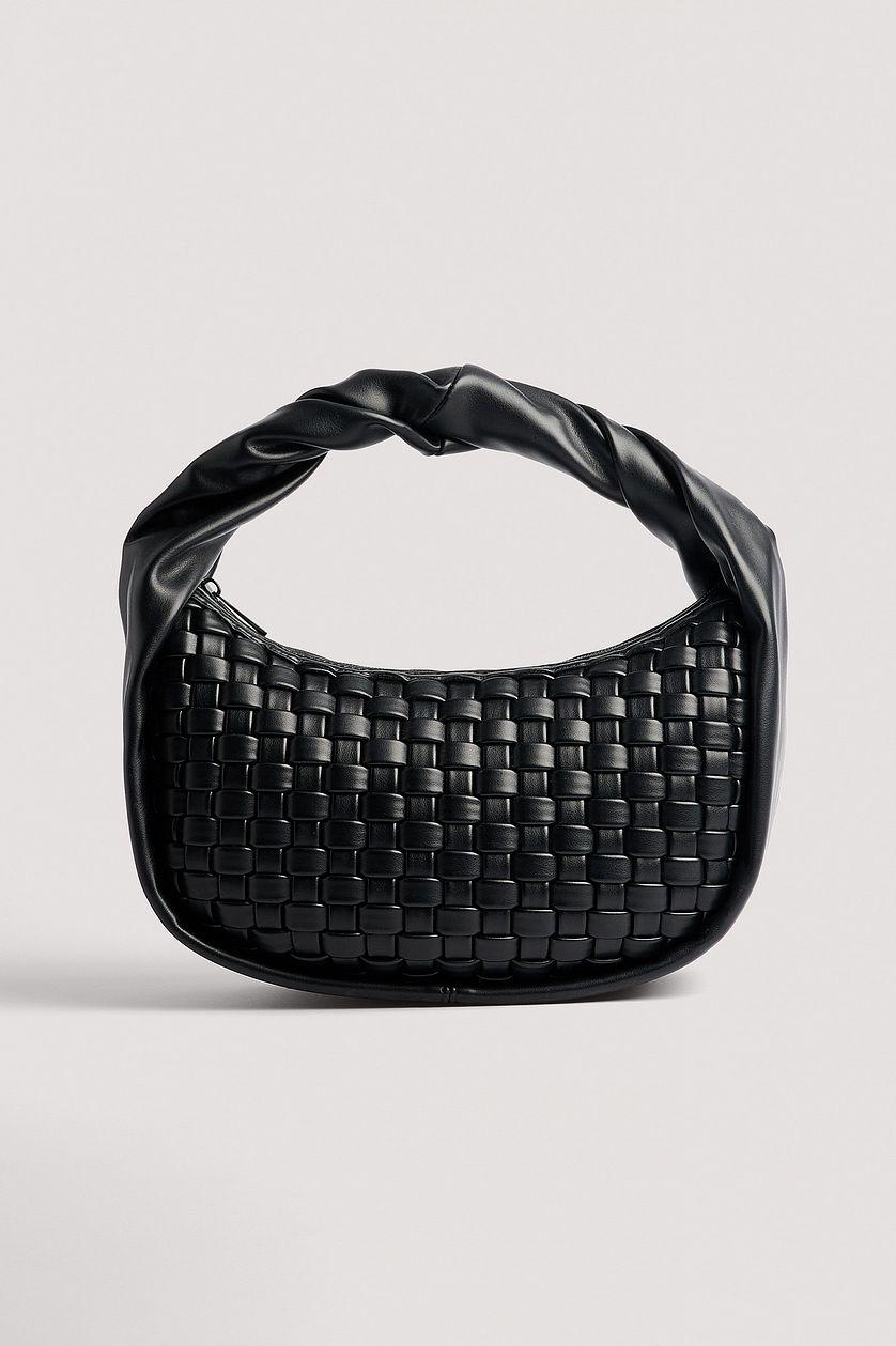 Twisted Handle Woven Handbag Product Image