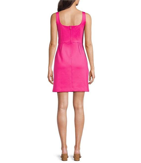 Lilly Pulitzer Jade Scuba Ponte Square Neck Sleeveless Shift Dress Product Image