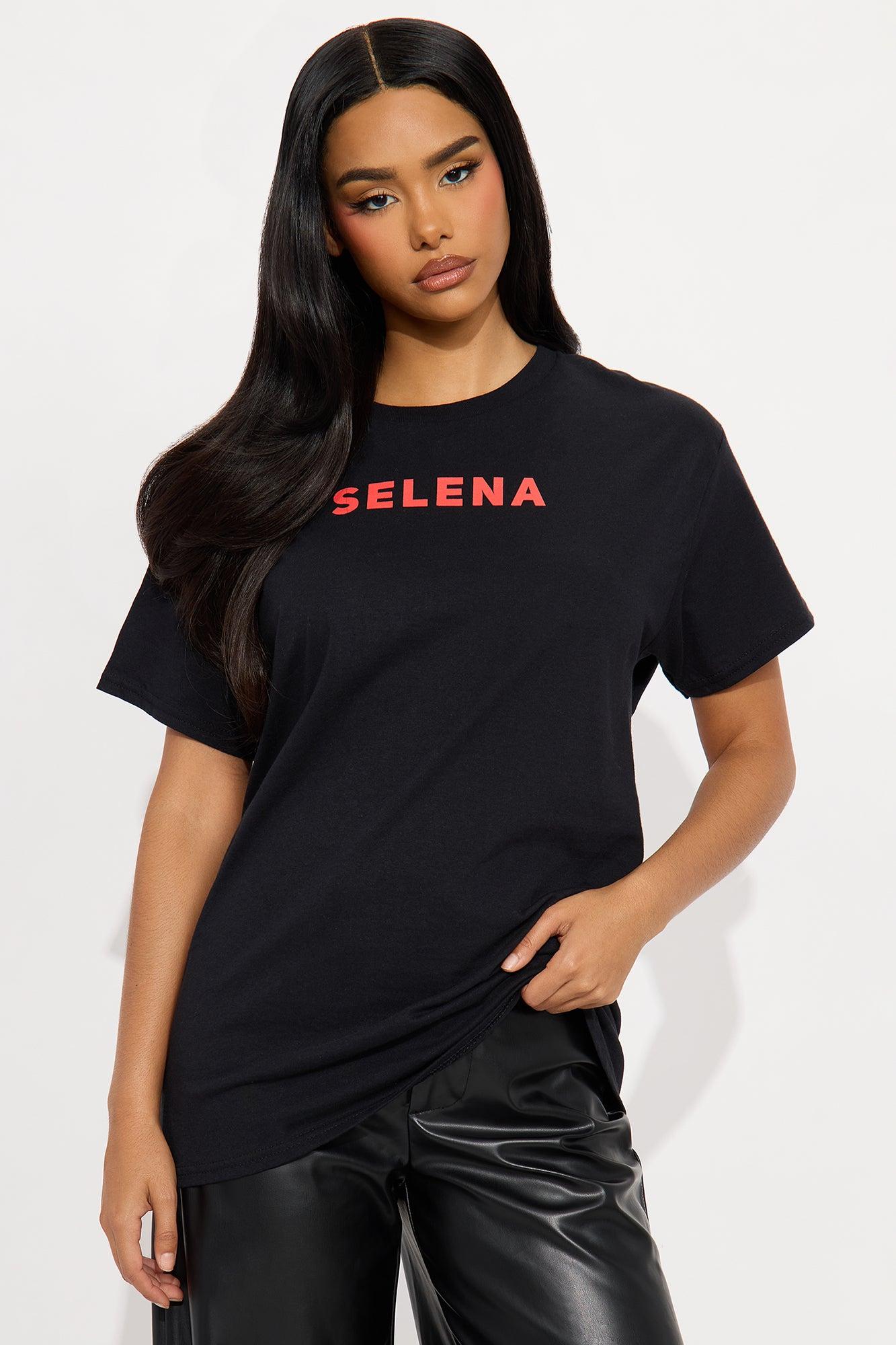 Selena Front And Back Graphic Tee - Black Female Product Image