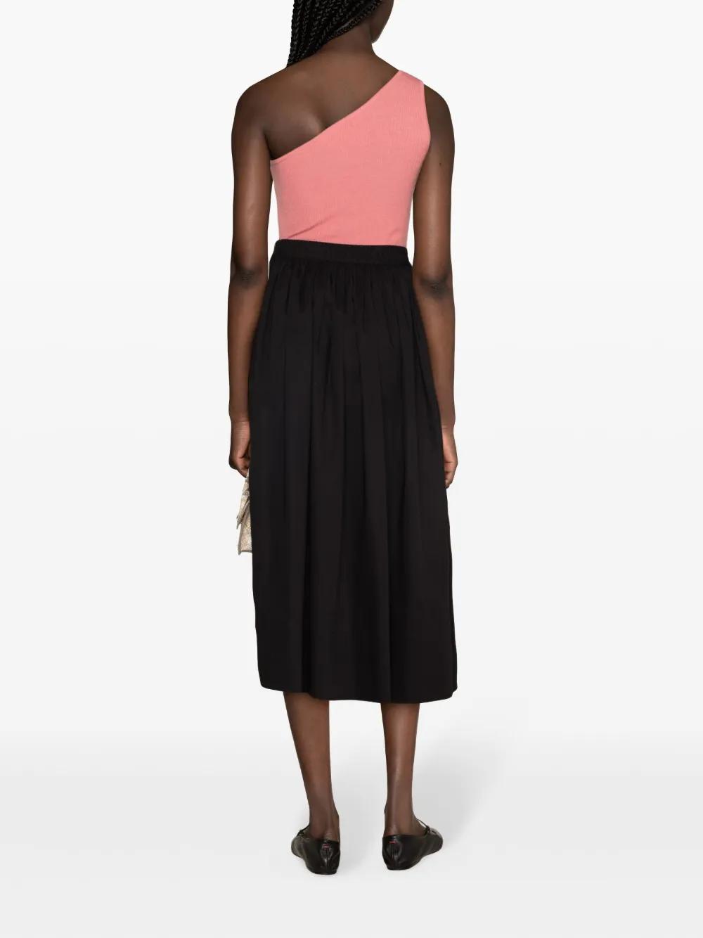 belted flared midi skirt Product Image