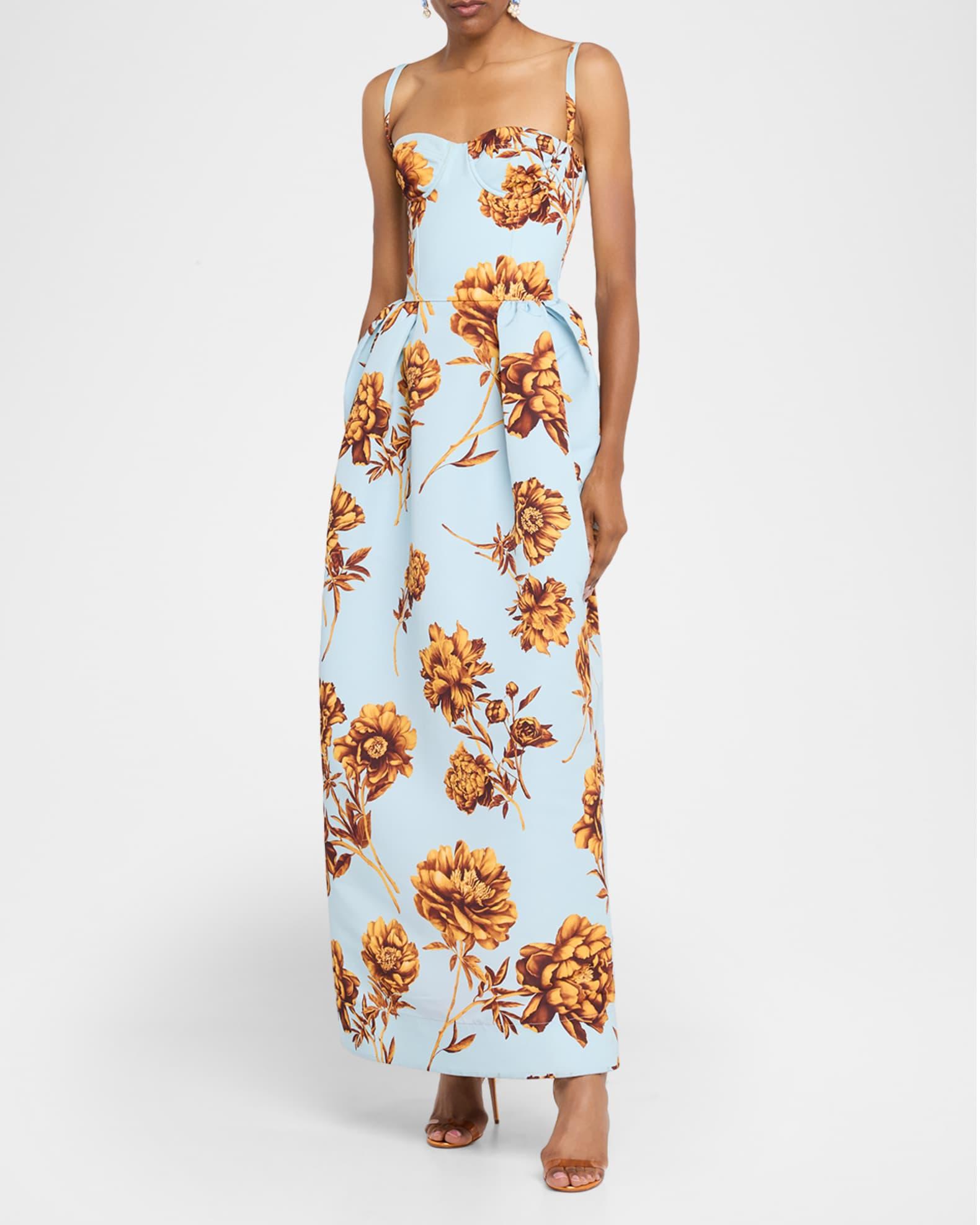 Peony Print Faille Gown Product Image