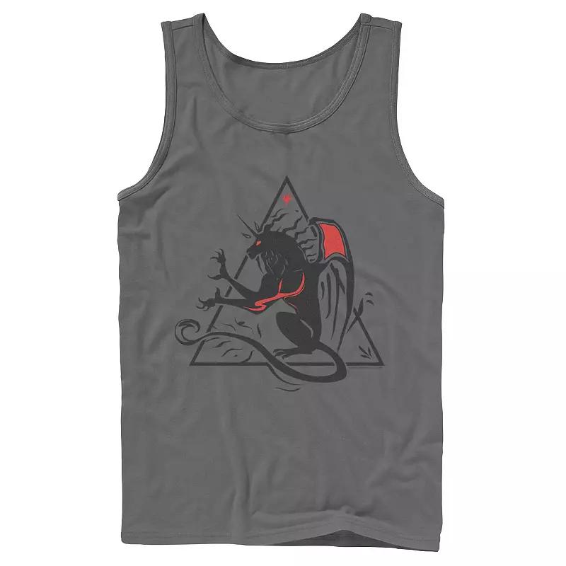 Men's Jurassic Park All White Spray Paint Stencil Movie Logo Tank Top,  Product Image