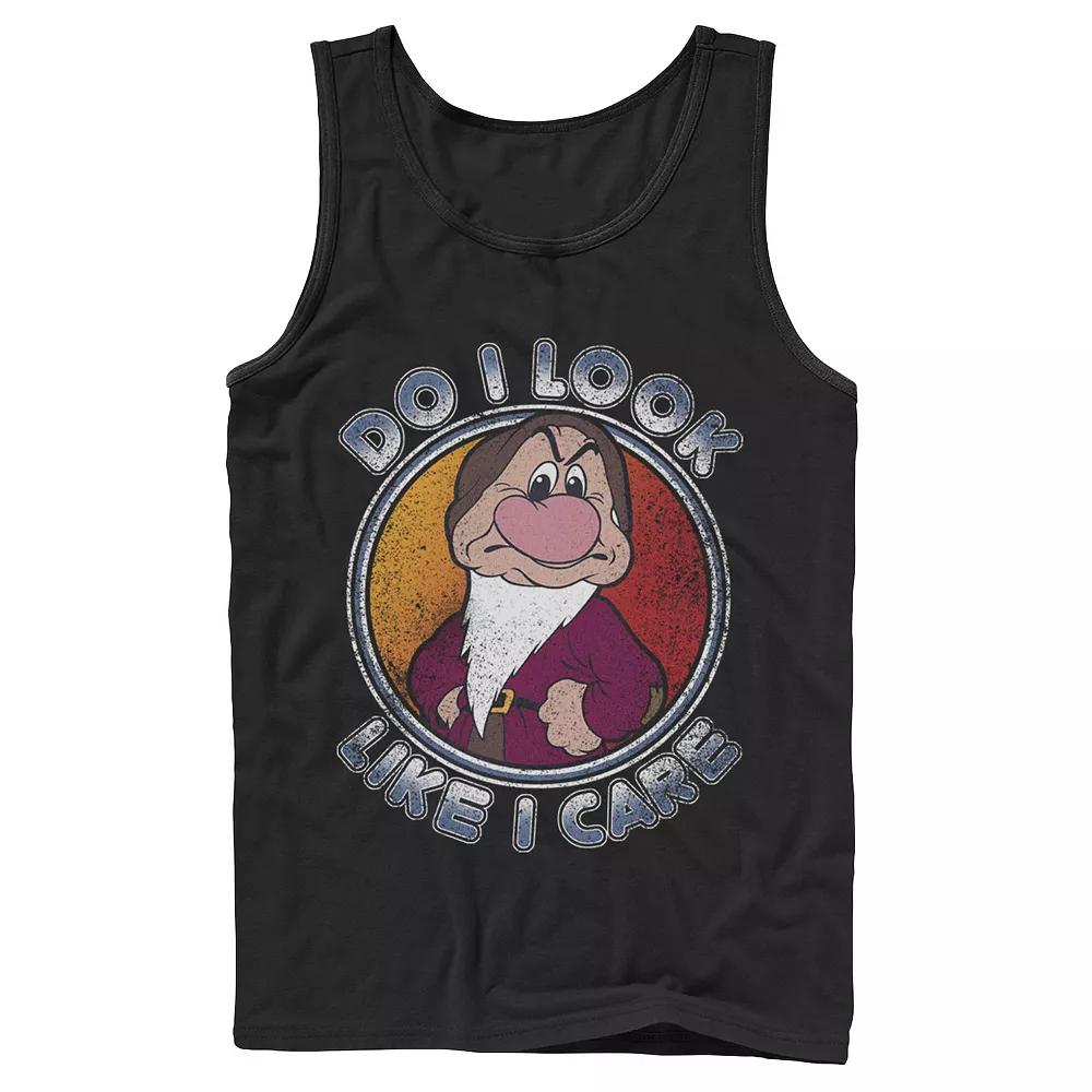 Disney's Snow White Dwarf Grumpy Do I Look Like I Care Men's Tank Top,  Product Image
