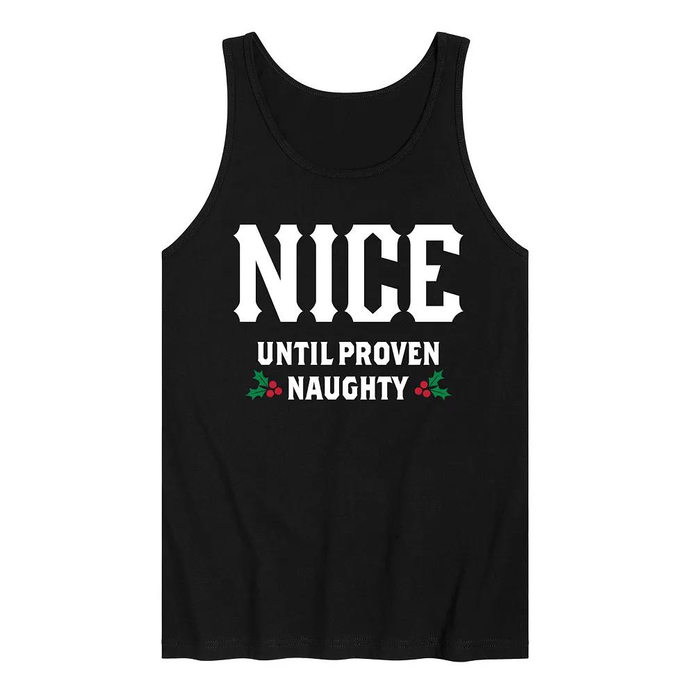 Men's Nice Until Proven Naughty Tank Top Top,  Product Image