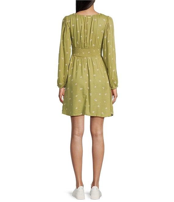 Billabong Sol Love Blouson Sleeve Floral Mini Dress Product Image