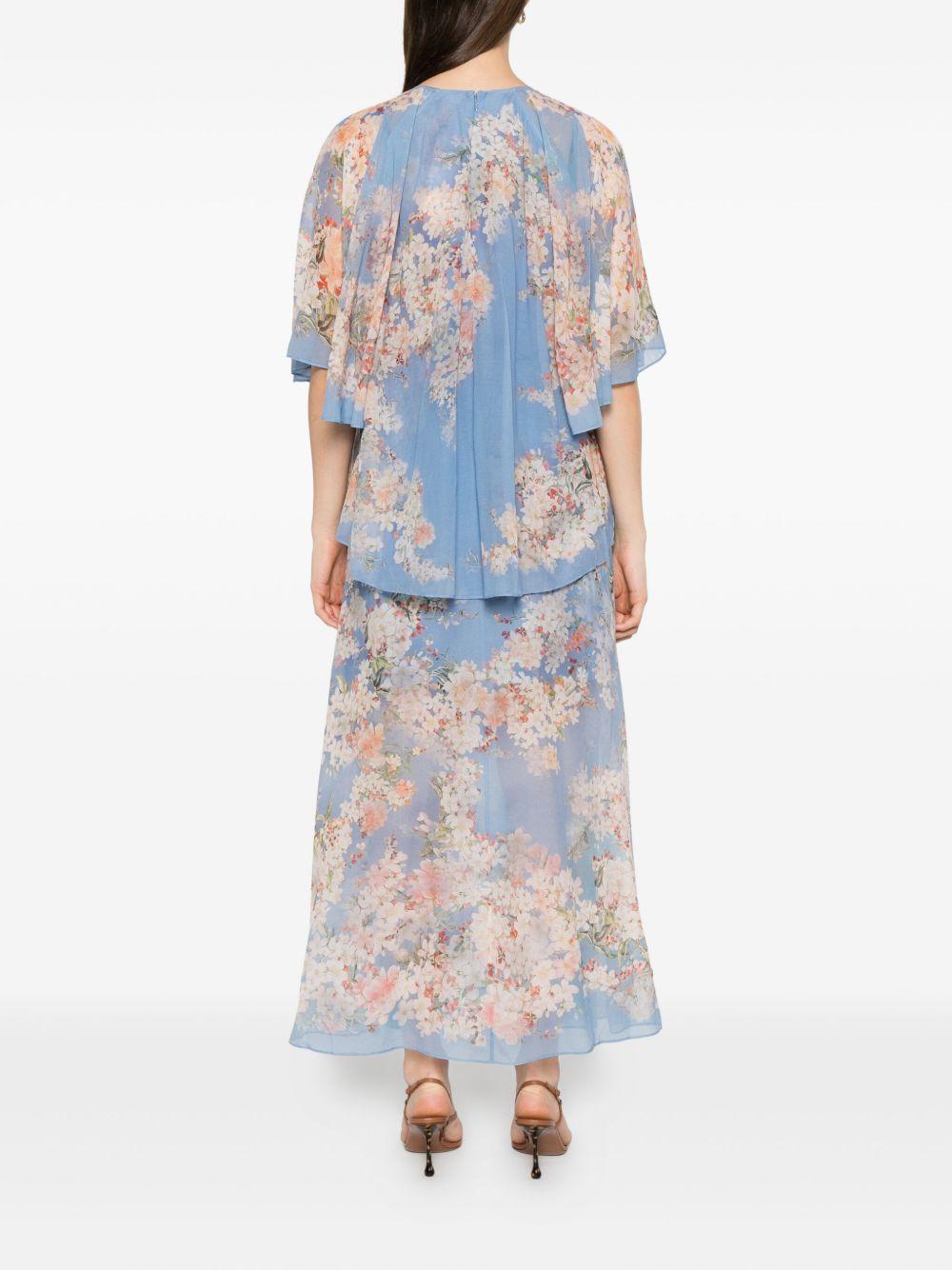 floral-print ruffled dress Product Image