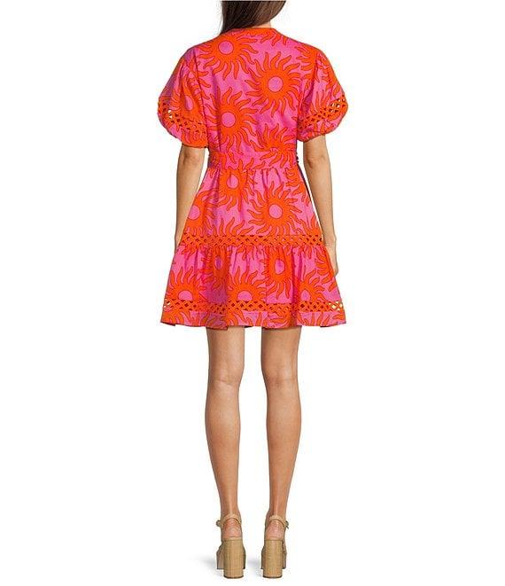 J.Marie Mara Puff Sleeve Belted Button Up A-Line Dress Product Image