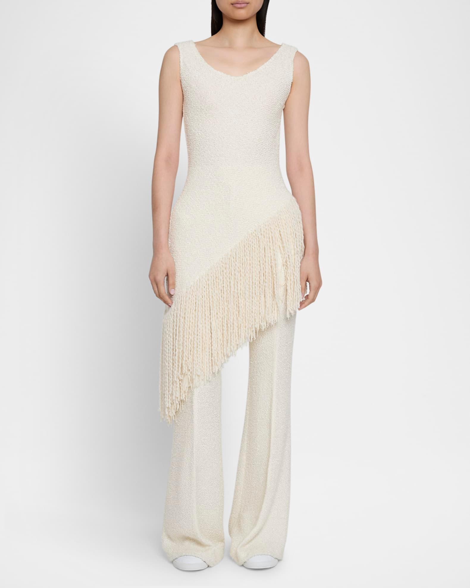 Ursin Fringed Silk Bouclé Top Product Image