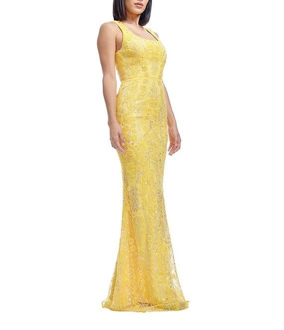 Dress the Population Tyra Sequin Square Neck Sleeveless Mermaid Gown Product Image