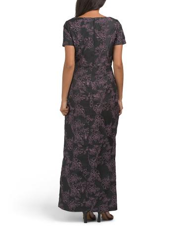 Roslyn Floral Embroidered Gown for Women | Polyester Product Image