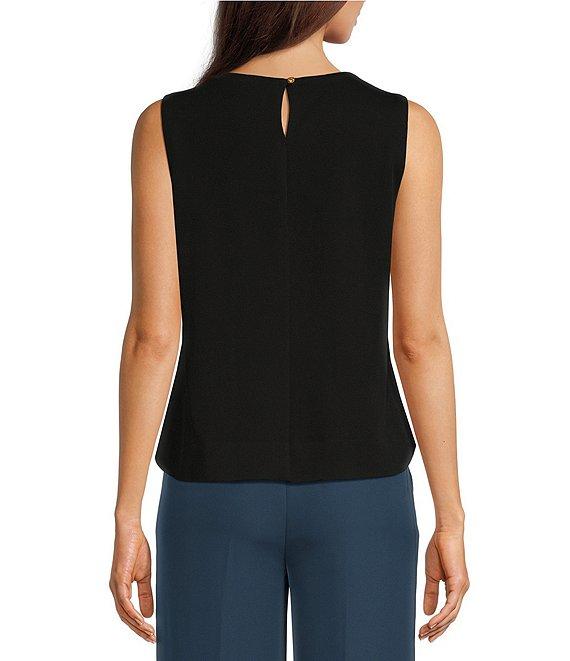 Donna Karan Boat Neck Sleeveless Top Product Image