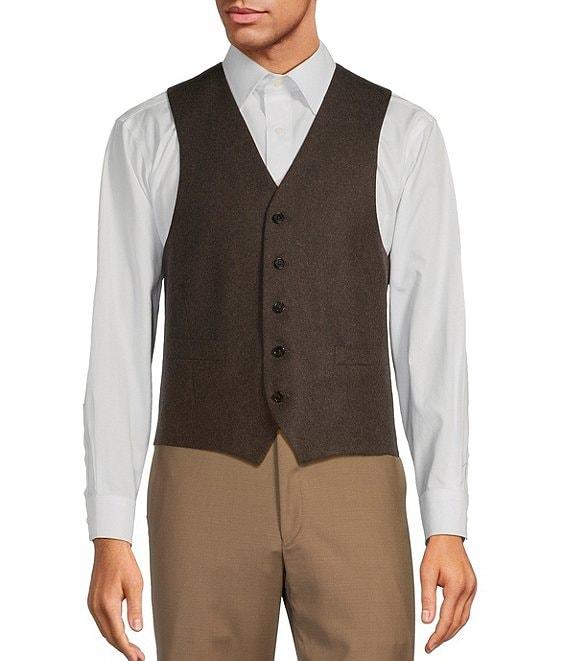 Hickey Freeman Classic Fit Solid Flannel Vest Product Image